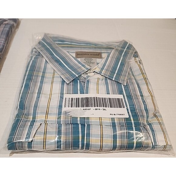 2 pack SCANDIA WOODS size 3XL Mens Short Sleeve pilot Shirt cotton with pockets - Picture 2 of 7